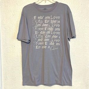 Emblem Apparel light, blue T-shirt, size extra large